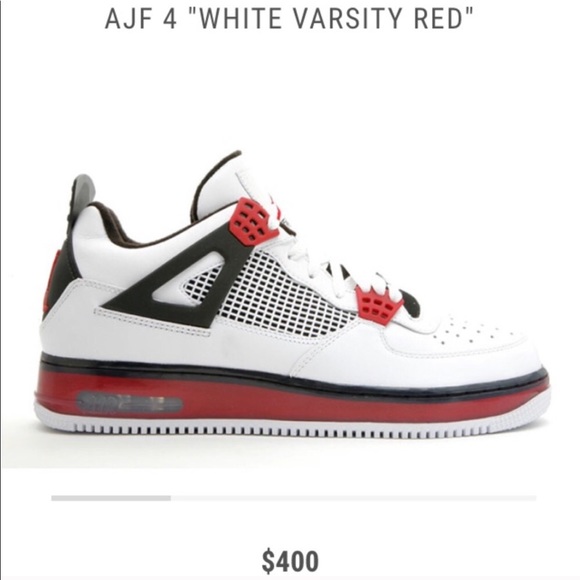 Jordan Other - Nike Air Jordan Force 1 AJF 4 White & Varsity Red